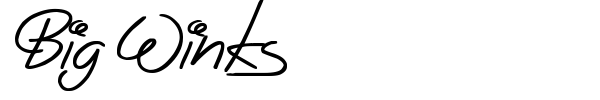 Big Winks font preview
